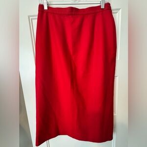 Classic Red Pencil Skirt